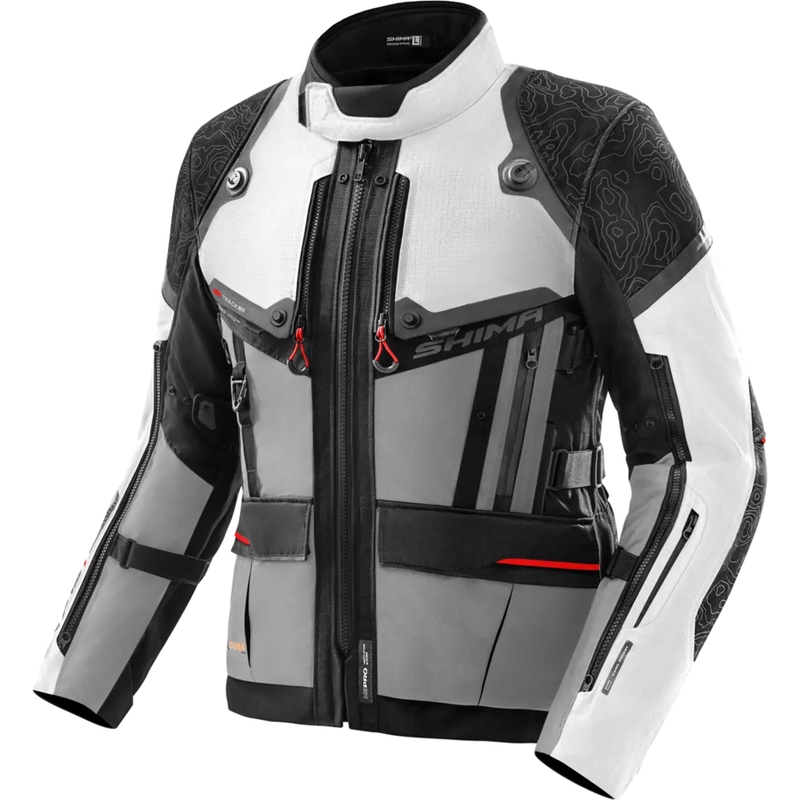 Shima Tracker motorcykeljakke lysegrå
