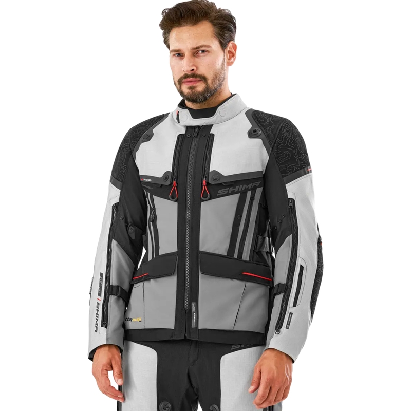 Shima Tracker motorcykeljakke lysegrå