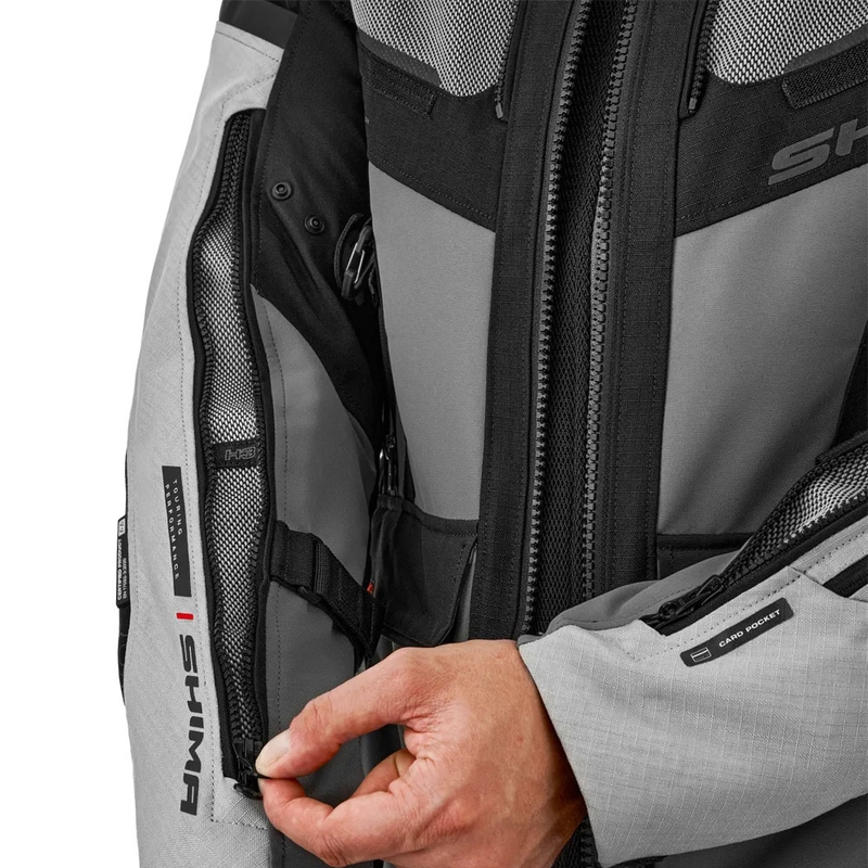 Shima Tracker motorcykeljakke lysegrå
