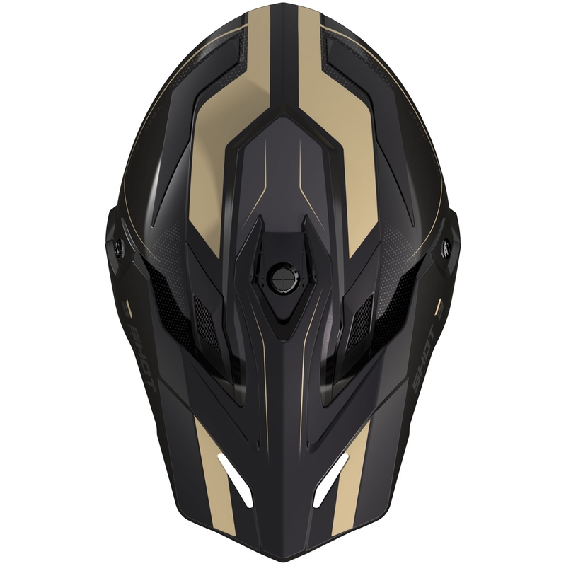 Enduro motorcykelhjelm Shot Trek Max Vision Rally blank sort-sand