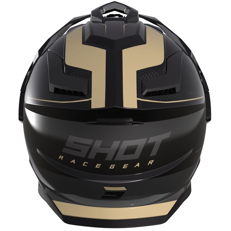 Enduro motorcykelhjelm Shot Trek Max Vision Rally blank sort-sand