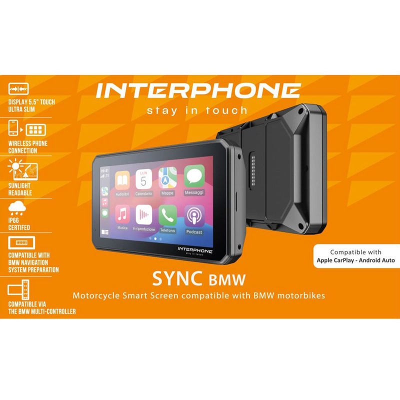 BMW Apple CarPlay og Android Auto Interphone Display til motorcykler