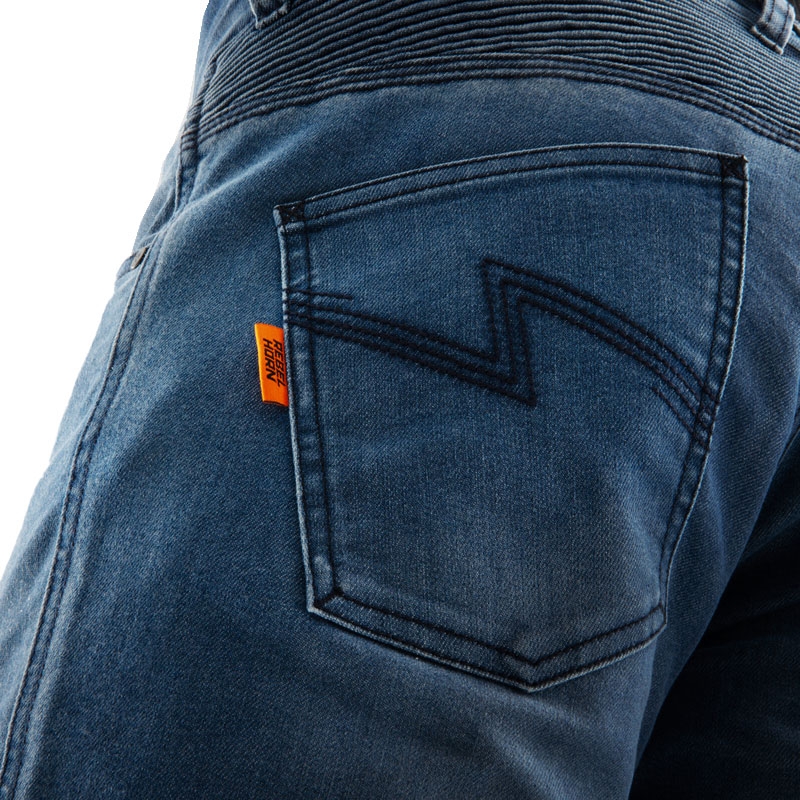 Rebelhorn Revolt Monolayer Motorcykel Jeans, Vasket Blå