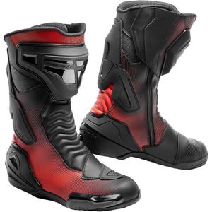 Boty na motorku Rebelhorn GTR černo-fluo červené