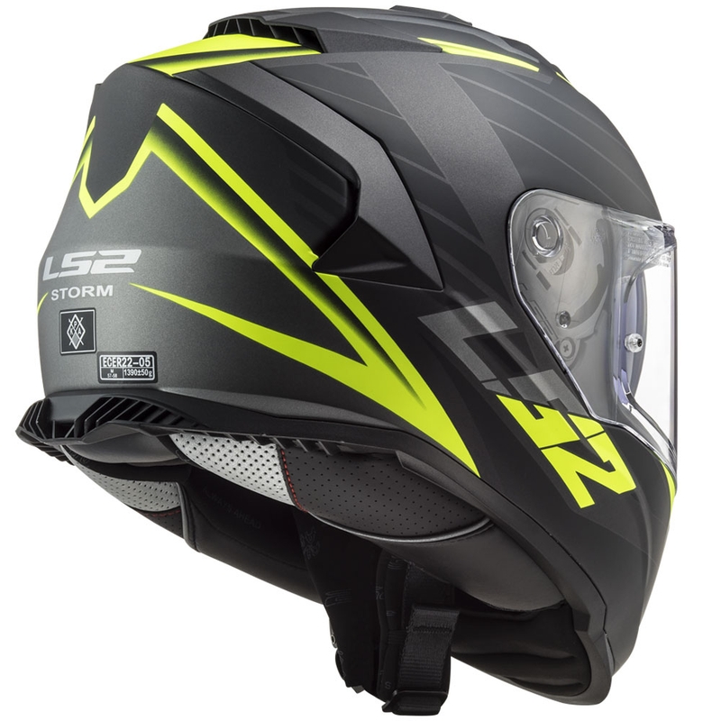 Integralhjelm LS2 FF800 Storm II Nerve sort-fluo gul