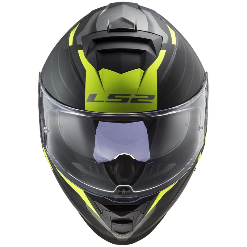 Integralhjelm LS2 FF800 Storm II Nerve sort-fluo gul