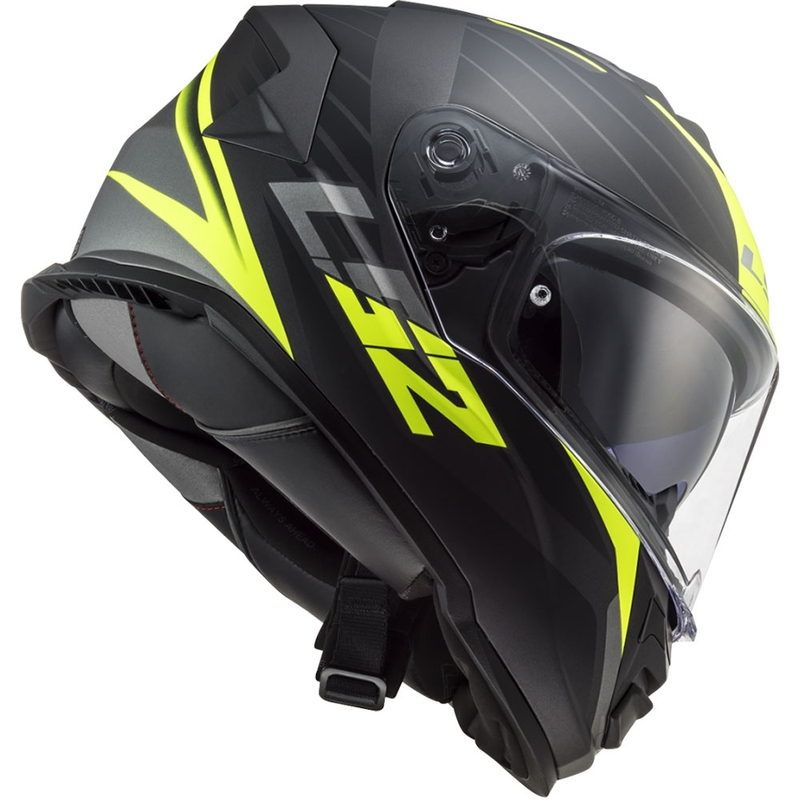 Integralhjelm LS2 FF800 Storm II Nerve sort-fluo gul