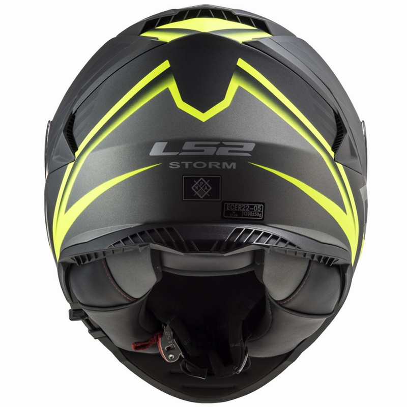 Integralhjelm LS2 FF800 Storm II Nerve sort-fluo gul