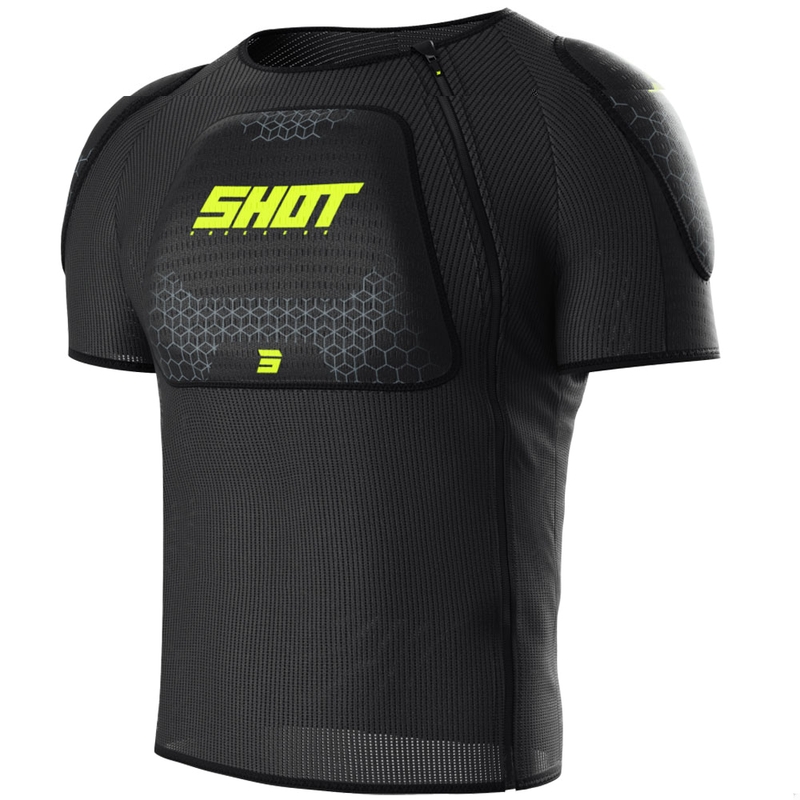 Kropsbeskyttelse Shot Airlight T-shirt sort-fluo gul