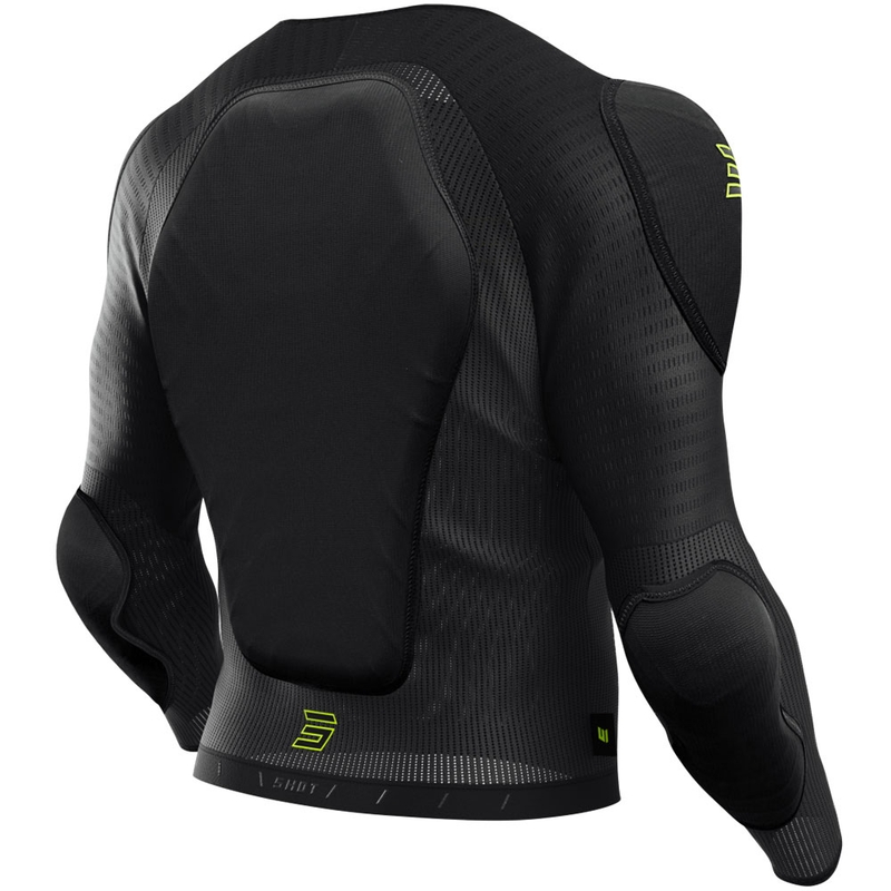 Kropsbeskytter Shot Vest Prime sort-fluo gul