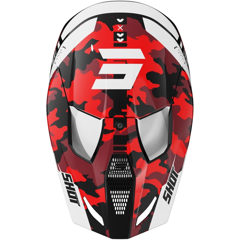 Shot Furious Flash Børne Motocross Hjelm Glossy Rød