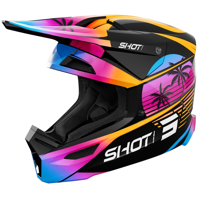 Shot Furious Miami Børne Motocross Hjelm Glossy Orange