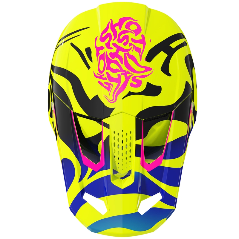 Shot Speed Ghost Børne Motocross Hjelm Shiny Fluo Gul