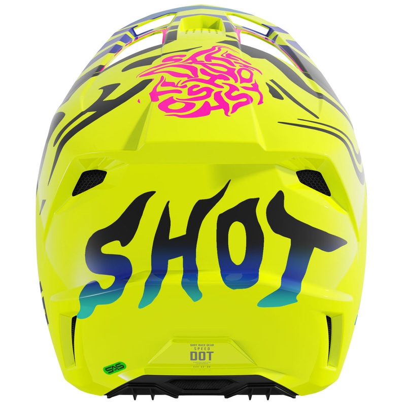 Shot Speed Ghost Børne Motocross Hjelm Shiny Fluo Gul