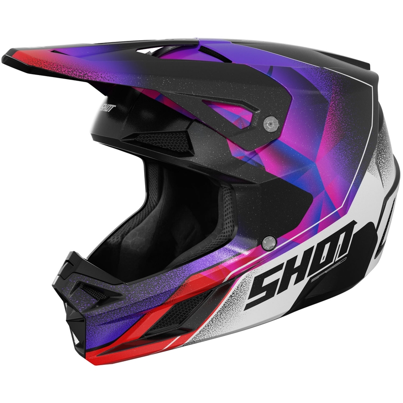 Shot Speed Olymp Børne Motocross Hjelm Pearl Lilla