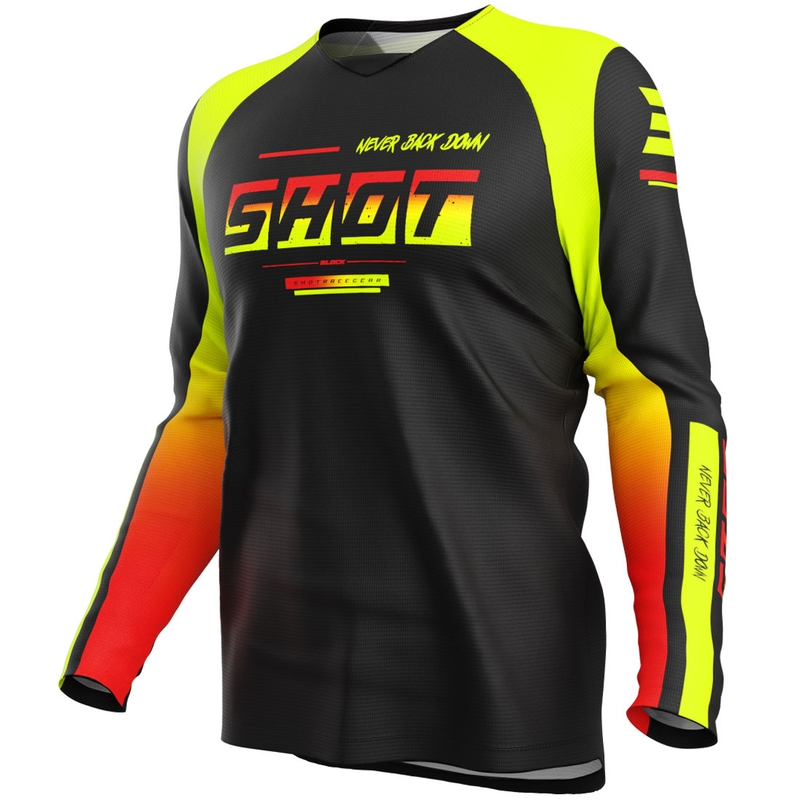 Shot Draw Block Børne Motocross Trøje Fluo Gul