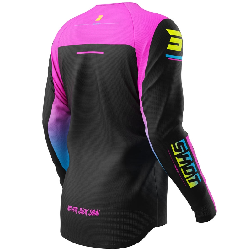 Shot Draw Block Børne Motocross Trøje Pink