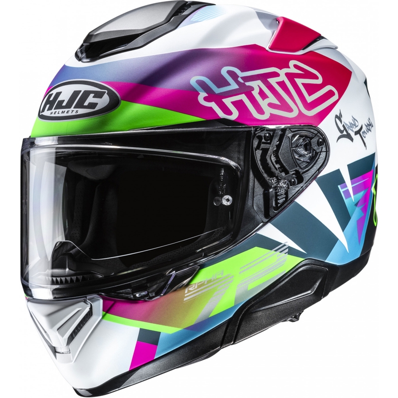 Fullface motorcykelhjelm HJC RPHA 72 Goldy MC84SF flerfarvet