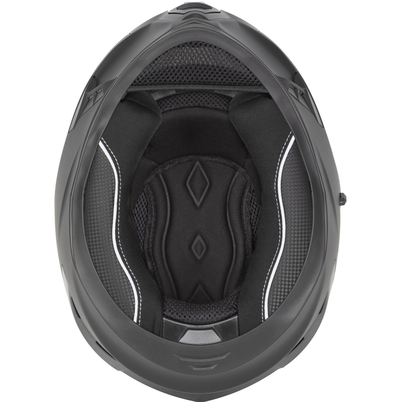 Cassida Orbit Grind fullface motorcykelhjelm, mat sort-rød