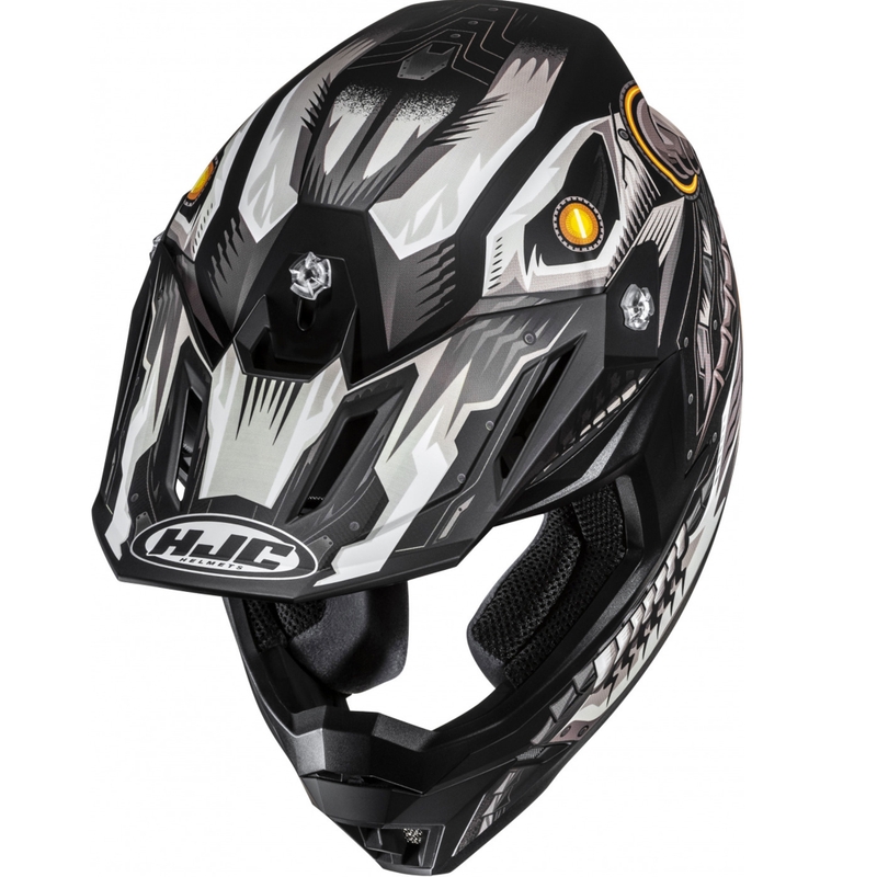 Motocross hjelm HJC C50 Mecha Beast MC5SF sort-grå