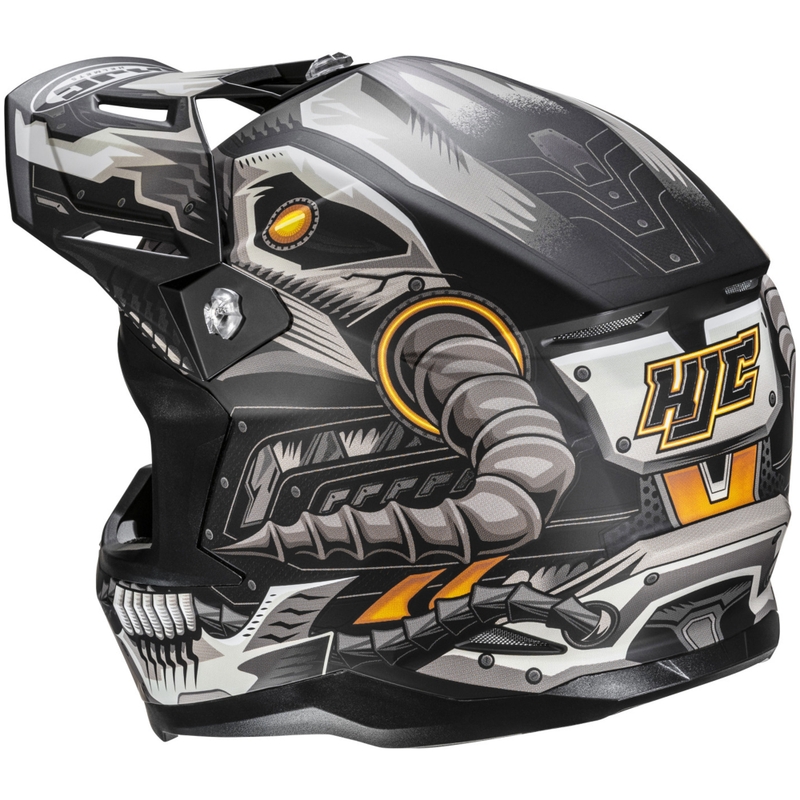 Motocross hjelm HJC C50 Mecha Beast MC5SF sort-grå