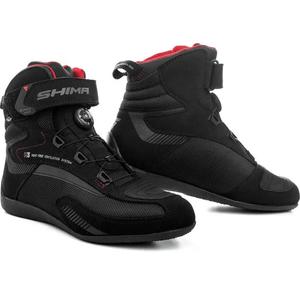 Dame motorcykelstøvler Shima Exo Vented sort-grå-rød
