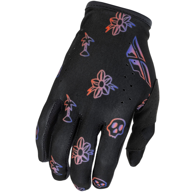 Motocrosshandsker FLY Racing - USA Lite Outline sort-rød-lilla