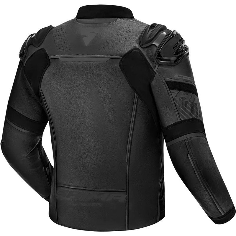 Shima Bandit 2.0 læder motorcykeljakke sort-sort