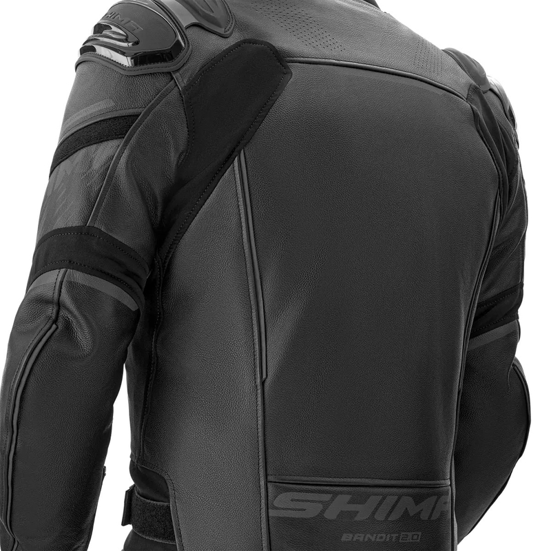 Shima Bandit 2.0 læder motorcykeljakke sort-sort