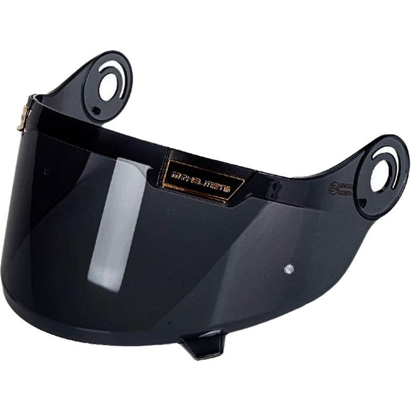 Plexi MT-V-32 Max Vision til Jarama/Jarama SV-hjelme, mørk med gulddetaljer