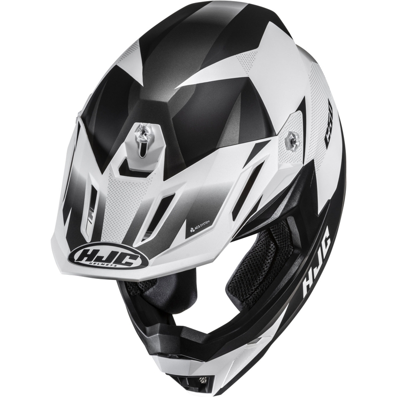 Motocross hjelm HJC C50 Slide MC10SF sort-hvid