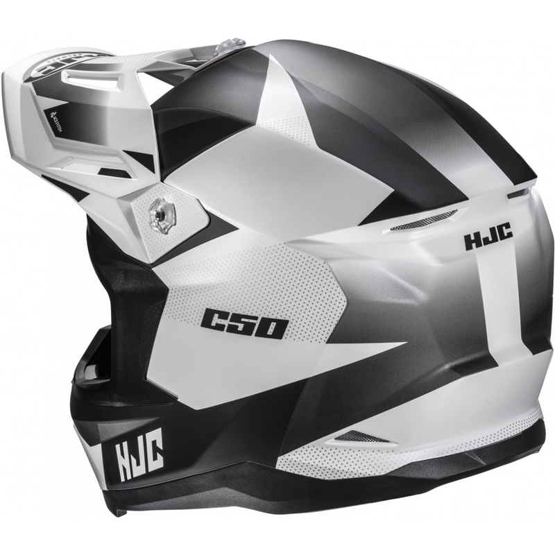 Motocross hjelm HJC C50 Slide MC10SF sort-hvid