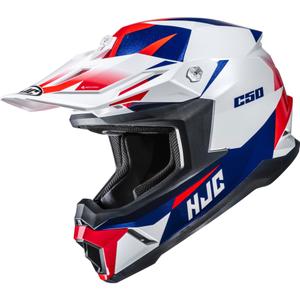 Motocross hjelm HJC C50 Slide MC21 hvid-blå-rød