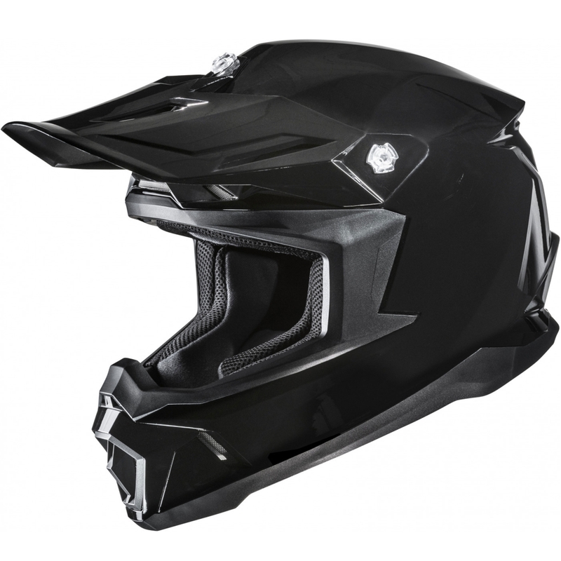 Motocross hjelm HJC C50 Solid metallic sort