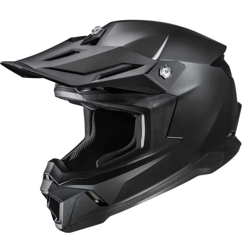 Motocross hjelm HJC C50 Solid semi flat sort
