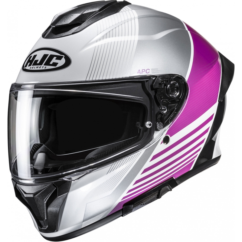 HJC C71 Morix MC8 integralhjelm, sølv-pink