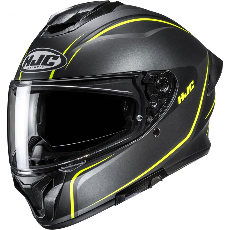 Integralhjelm HJC C71 Quez MC3HSF sort-fluo gul