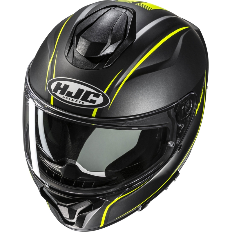 Integralhjelm HJC C71 Quez MC3HSF sort-fluo gul