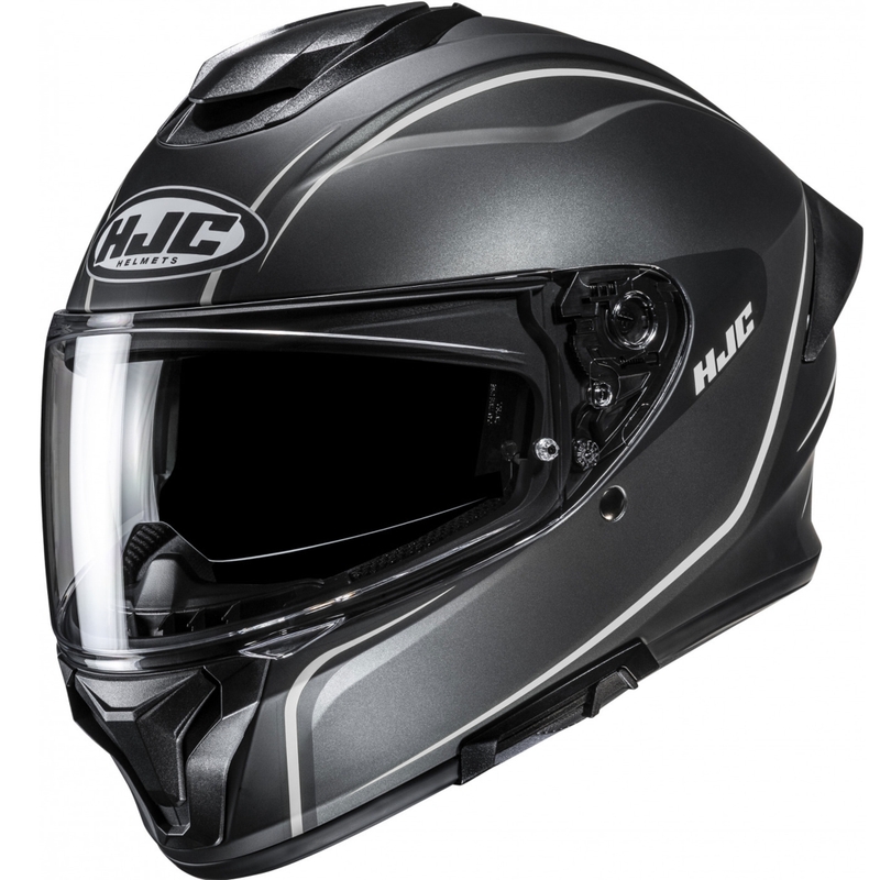 HJC C71 Quez fullface motorcykelhjelm sort-sølv