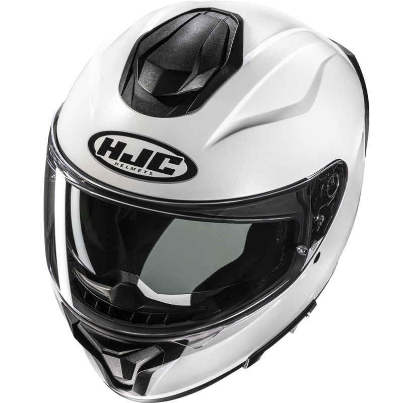 HJC C71 Solid fullface motorcykelhjelm, perlehvid