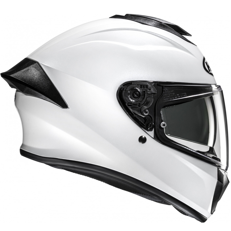 HJC C71 Solid fullface motorcykelhjelm, perlehvid