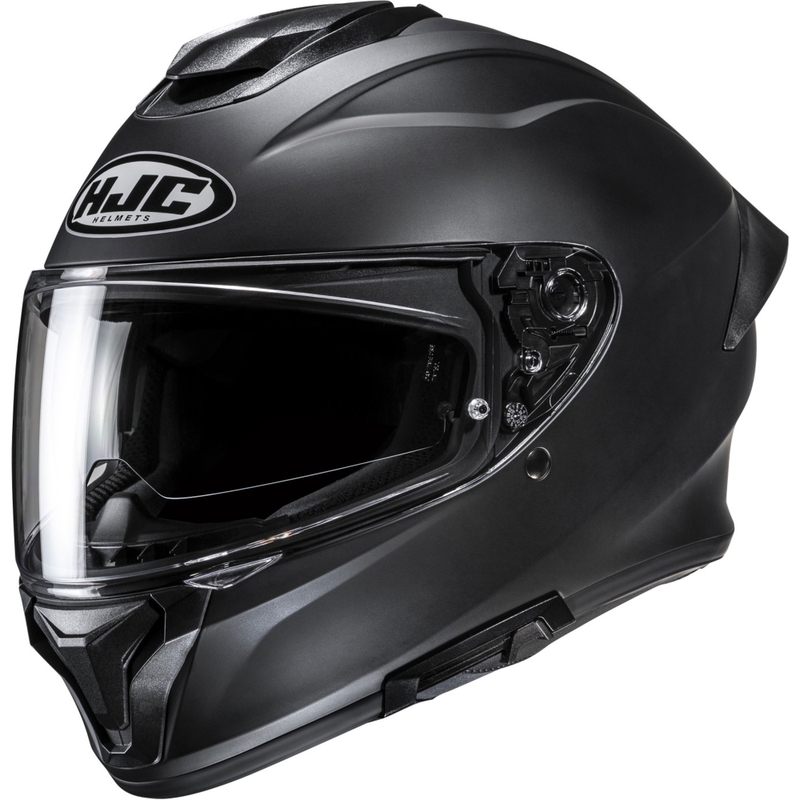 HJC C71 Solid halvflad motorcykelhjelm, sort
