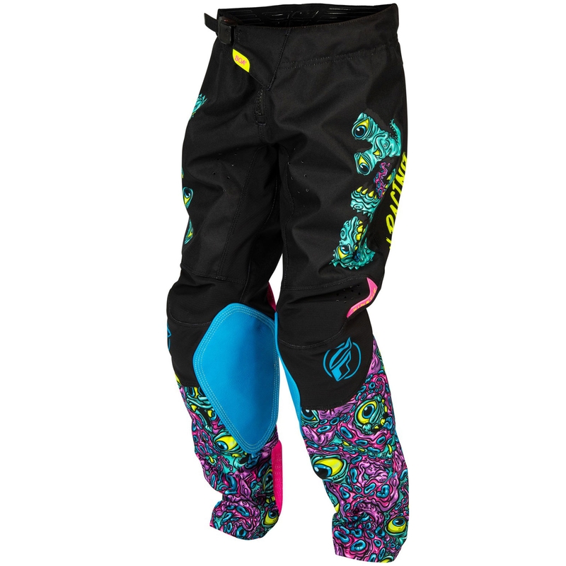 Børne motocrossbukser FLY Racing - USA Kinetic Mutant sort-multifarvet