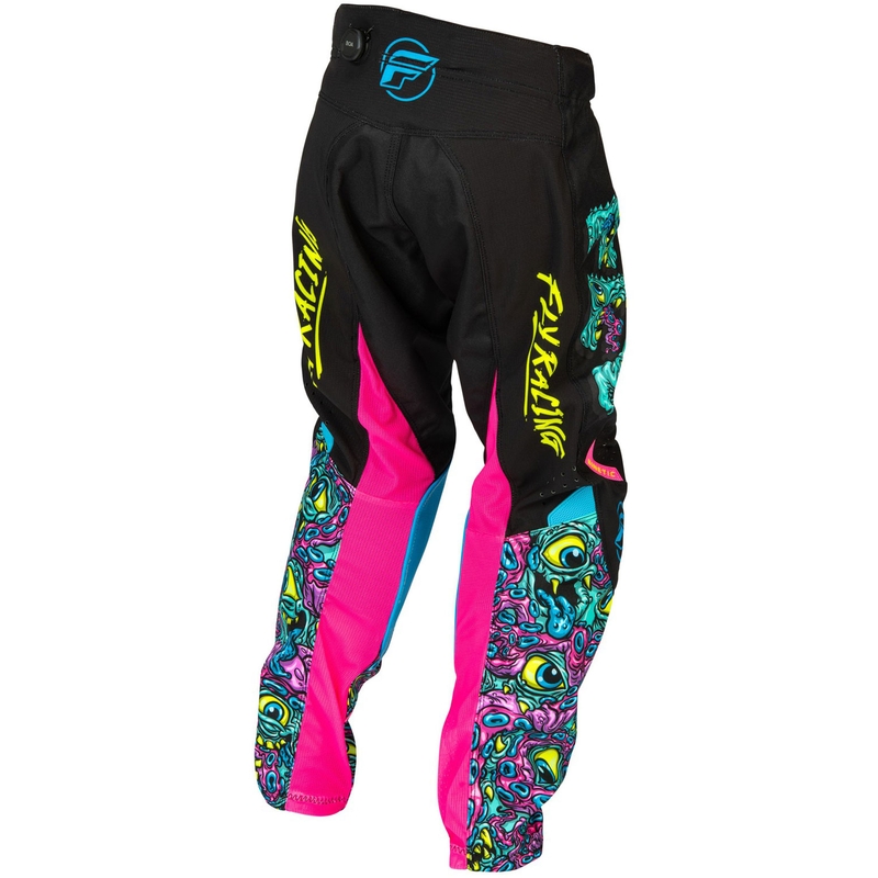Børne motocrossbukser FLY Racing - USA Kinetic Mutant sort-multifarvet