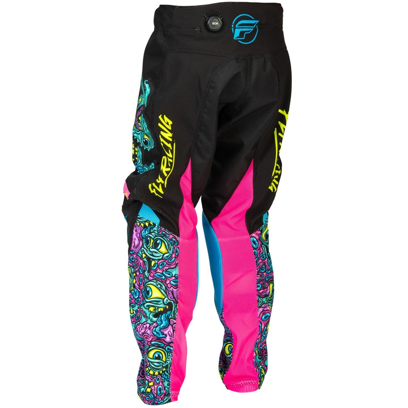 Børne motocrossbukser FLY Racing - USA Kinetic Mutant sort-multifarvet