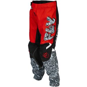 Børne motocrossbukser FLY Racing - USA Kinetic Mutant rød-hvid-sort