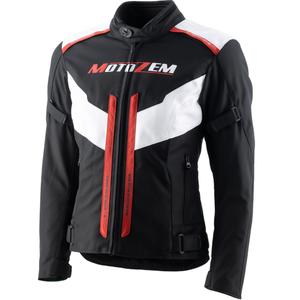 Dame motorcykeljakke Motozem Team 2 sort-hvid
