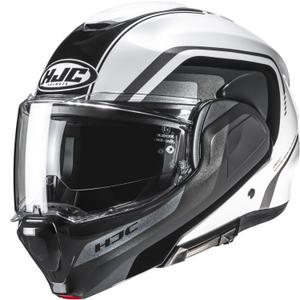 HJC F100 Reff MC1 flip-up motorcykelhjelm sort-hvid