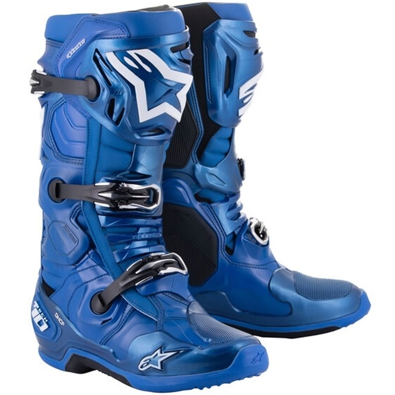 Alpinestars Tech 10 blå-sort-hvide motorcykelstøvler