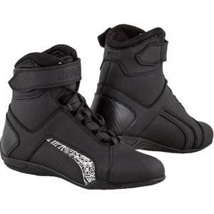 Kore Velcro 2.0 motorcykelstøvler til kvinder i sort og hvid